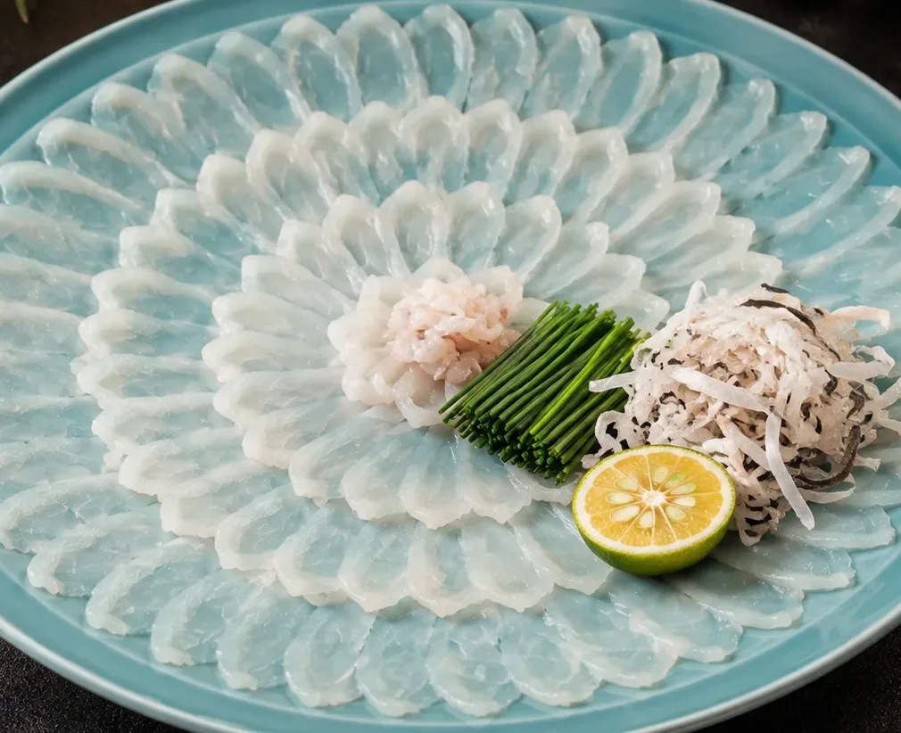 Torafugu sashimi platter